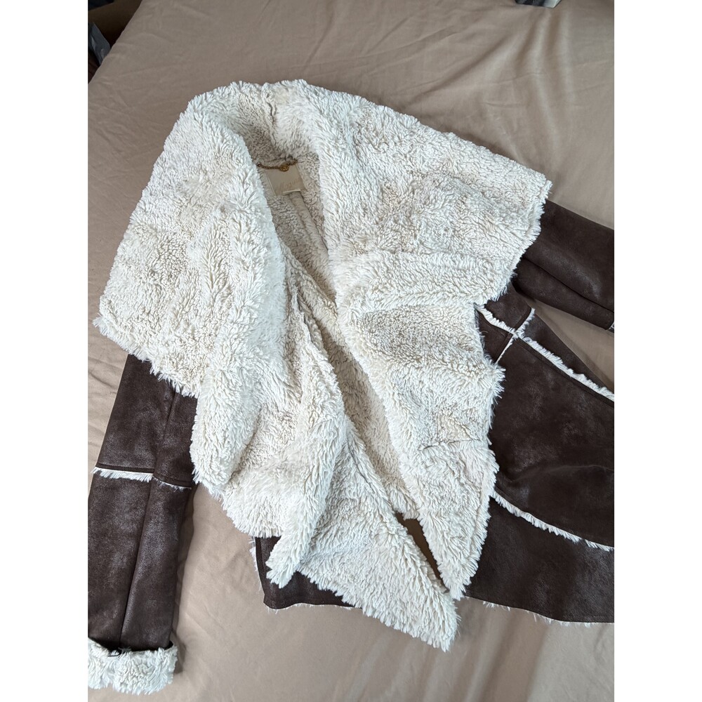 Anthropologie Western Faux Shearling Sherpa Lined Jacket Women's S